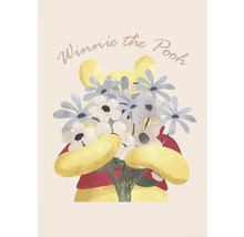 Illustration von Winnie Puuh mit einem Blumenstrauß