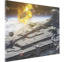 Leinwandbild mit einer Raumschiffschlacht im Weltraum