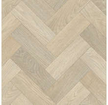 Carreaux de sol en bois clair en motif à chevrons