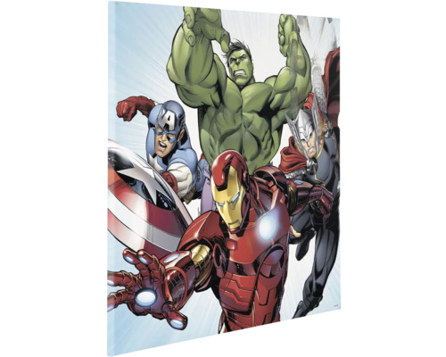 Avengers Leinwandbild mit den Superhelden Iron Man, Hulk, Thor und Captain America