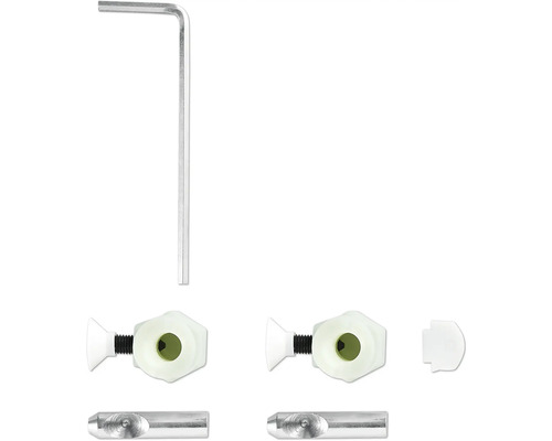 Montagesatz für Heizkörperbefestigung mit Inbusschlüssel