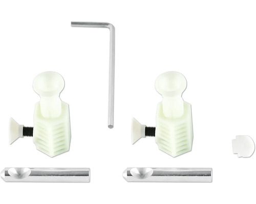 Möbelverbinder-Set mit Inbusschlüssel und Bodenträger