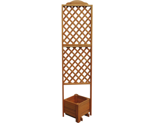 Bac à plantes «Romantica» en bois 38 x 38 x 210 cm couleur miel