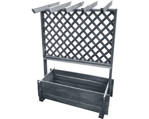 Hochbeet mit Rankgitter aus Holz