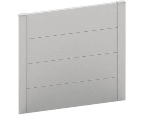 Sichtschutz Biohort für Belvedere 1 Stück Gr.100 silber-metallic Betonzaun mit horizontalen Linien