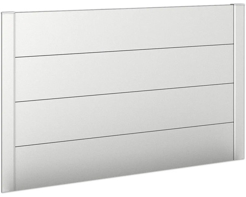 Sichtschutz Biohort für Belvedere 1 Stück Gr.150 silber-metallic Gartenzaun aus Aluminium mit horizontalen Elementen