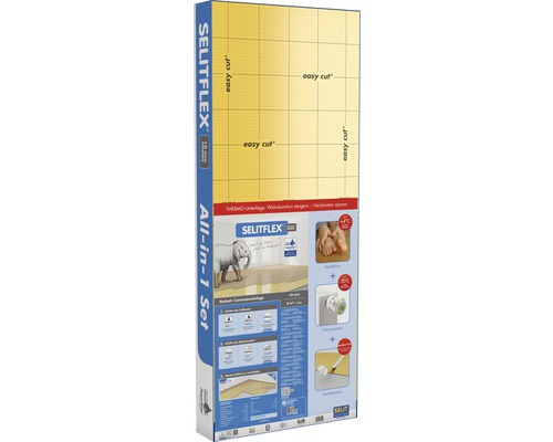 Sous-couche pour parquet/stratifié SELITFLEX® 10mm THERMO 6m² + bande adhésive