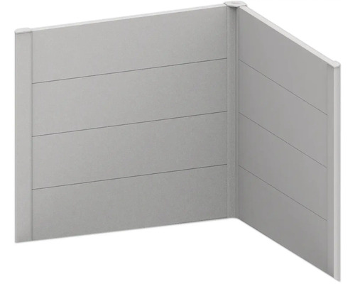 Brise-vue biohort pour Belvedere forme en L 2 pièces L100 argent métallique Brise-vue biohort pour Belvedere forme en L 2 pièces L100 argent métallique