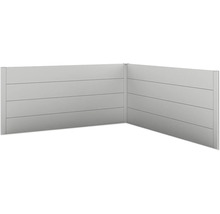 Solution d''angle décorative pour clôture de jardin en bois