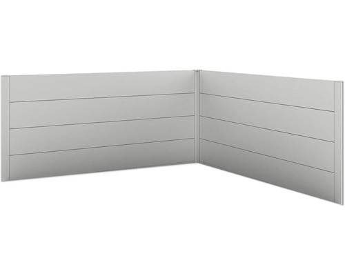 Brise-vue biohort pour Belvedere forme en L 2 pièces L200 argent métallique Brise-vue biohort pour Belvedere forme en L 2 pièces L200 argent métallique