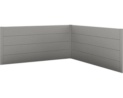 Sichtschutz biohort für Belvedere L-Form 2 Stück L200 quarzgrau-metallic Sichtschutz biohort für Belvedere L-Form 2 Stück L200 quarzgrau-metallic