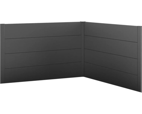 Sichtschutz biohort für Belvedere L-Form 2 Stück L150 dunkelgrau-metallic Sichtschutz biohort für Belvedere L-Form 2 Stück L150 dunkelgrau-metallic
