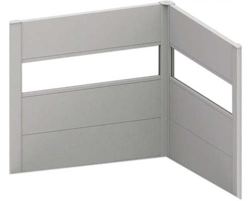 Sichtschutz biohort für Belvedere L-Form 2 Stück mit Acryleinsatz L100 silber-metallic Sichtschutz biohort für Belvedere L-Form 2 Stück mit Acryleinsatz L100 silber-metallic