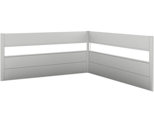 Sichtschutz biohort für Belvedere L-Form 2 Stück mit Acryleinsatz L200 silber-metallic Sichtschutz biohort für Belvedere L-Form 2 Stück mit Acryleinsatz L200 silber-metallic