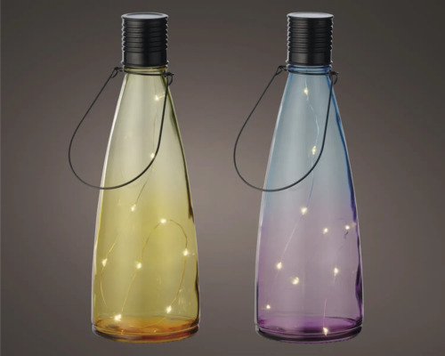 Flaschenbeleuchtung Lumineo Solar Glas warmweiß