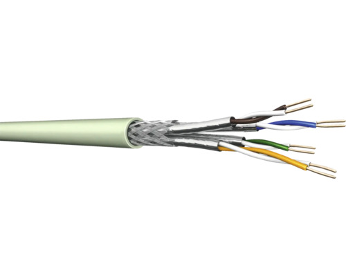 Câble réseau avec blindage et conducteurs à code couleur