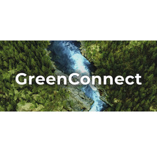 Logo GreenConnect devant un paysage fluvial