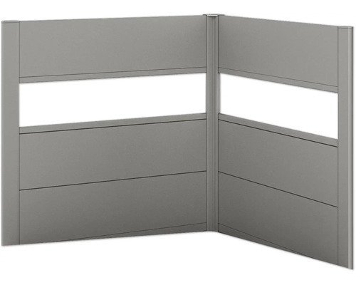Sichtschutz biohort für Belvedere L-Form 2 Stück mit Acryleinsatz L100 quarzgrau-metallic Sichtschutz biohort für Belvedere L-Form 2 Stück mit Acryleinsatz L100 quarzgrau-metallic
