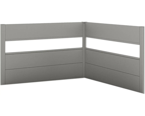 Sichtschutz biohort für Belvedere L-Form 2 Stück mit Acryleinsatz L150 quarzgrau-metallic Sichtschutz biohort für Belvedere L-Form 2 Stück mit Acryleinsatz L150 quarzgrau-metallic