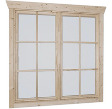 Fenêtre en bois avec six carreaux