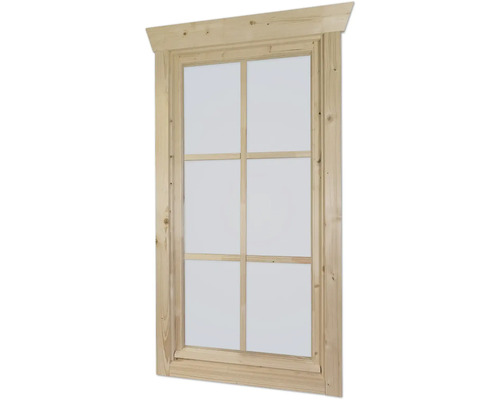 Fenêtre individuelle SKAN HOLZ tirant gauche 57,5x123,5 cm nature