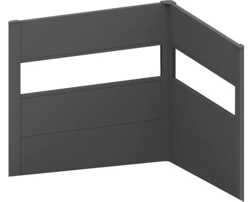 Sichtschutz biohort für Belvedere L-Form 2 Stück mit Acryleinsatz L100 dunkelgrau-metallic Sichtschutz biohort für Belvedere L-Form 2 Stück mit Acryleinsatz L100 dunkelgrau-metallic