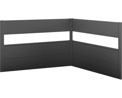 Sichtschutz biohort für Belvedere L-Form 2 Stück mit Acryleinsatz L150 dunkelgrau-metallic Sichtschutz biohort für Belvedere L-Form 2 Stück mit Acryleinsatz L150 dunkelgrau-metallic