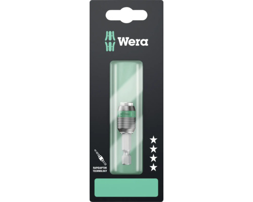 Logo Wera. Porte-embout Wera avec mandrin à changement rapide dans son emballage