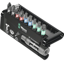 Wera Bit-Check avec différents embouts de vissage et porte-embout Impaktor