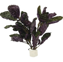 Plante artificielle avec feuilles en pot