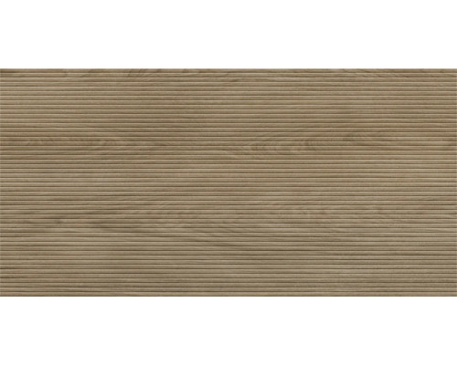 Carrelage aspect bois avec rainures horizontales
