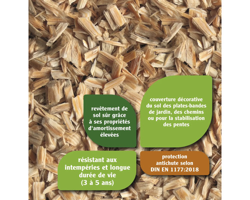 Gros plan de copeaux de bois pour paillage