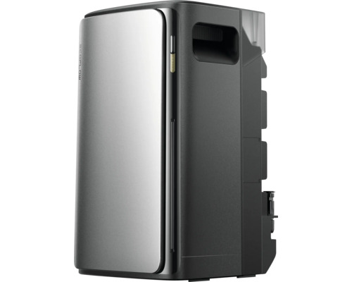 Logo EcoFlow. Centrale électrique portable avec poignée.