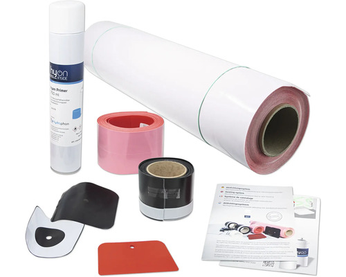 Kit d'étanchéité SCHULTE H2 pour mur + receveur de douche ExpressPlus EP19025 Système d''étanchéité avec produit d''étanchéité, primaire, ruban d''étanchéité et raclette
