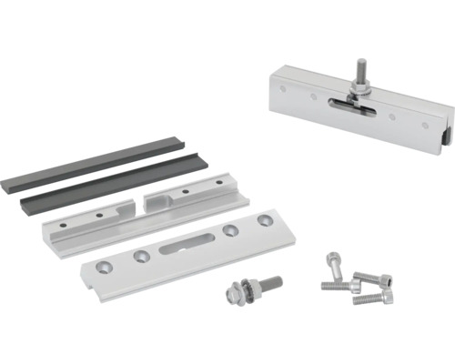 Divers profilés métalliques et éléments de fixation pour montage