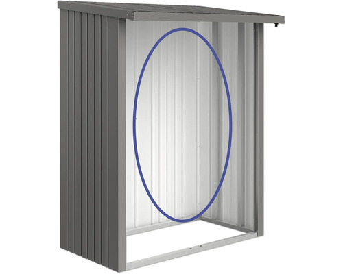 Abri de jardin métallique sans porte