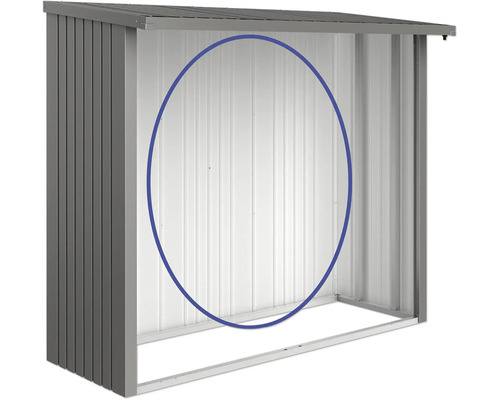 Abri de rangement ouvert en métal pour le stockage des outils de jardin