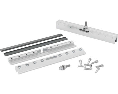 Jeu d'outils de travail du bois avec rails de guidage et matériel de fixation
