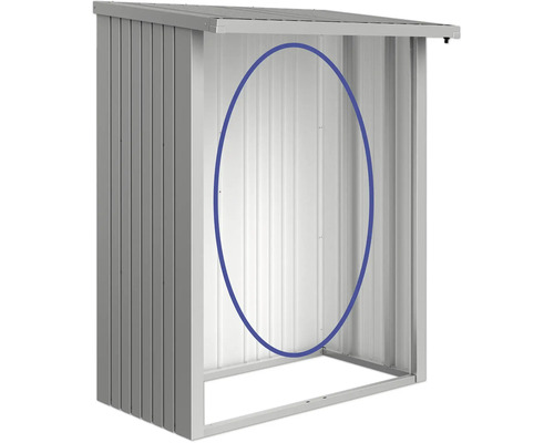 Abri de jardin en métal sans porte