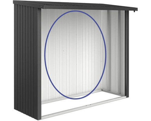 Metallgerätehaus ohne Tür