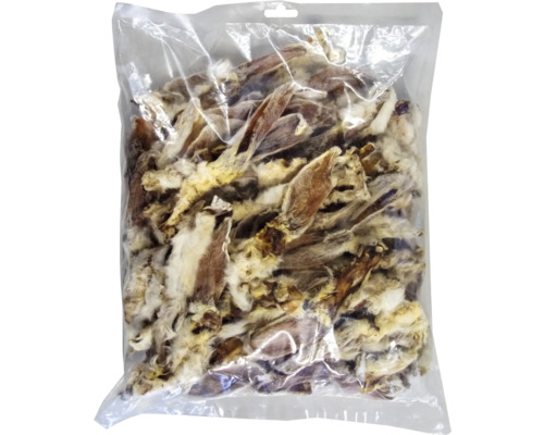 Friandises pour chiens beeztees oreilles de lapin avec poils 1000 g friandises à mâcher Paquet de snacks pour chiens à base d''oreilles de lapin séchées