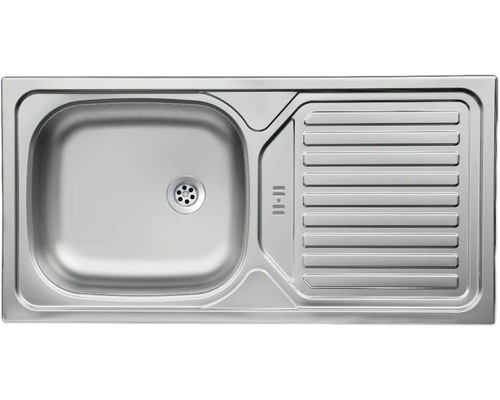 Spüle aus Edelstahl mit Abtropffläche