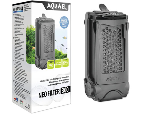 Aquarium-Innenfilter AQUAEL Filter NEO 300 4,5 W, ca. 320 l/h, für Aquarien bis ca. 100 l, ca. 10 x 5,5 x 21,5 cm Aquael Neo Filter 300 Innenfilter für Aquarien bis 100 Liter