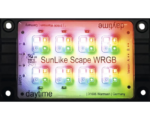 Éclairage d'aquarium Daytime Pro-Modul SunLike Scape WRGB LED 10 W eau douce 5.000 K - 6000 K + Green + Blue + Red SMD-LED avec une efficacité de puce jusqu'à 125 Lumen/Watts Module LED Daytime SunLike Scape WRGB