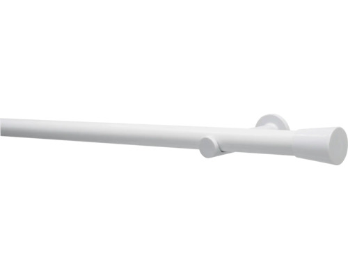 Set de tringles à rideaux KORFU blanc 160 cm Ø 28 mm Tringle à rideau de douche extensible