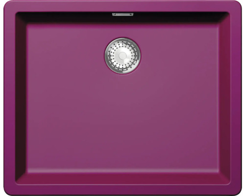 Spüle SCHOCK Greenwich N-100L A 556 x 456 mm berry GREN100LABRY Spüle aus Silgranit mit Ablaufsieb