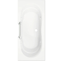 Badewanne von oben mit Ablauf und Badewannentür