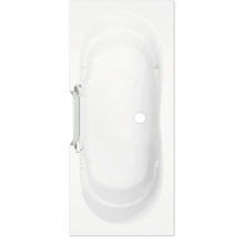 Aufnahme von oben einer Badewanne mit Wannentür.