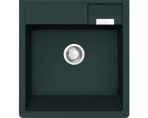 Spüle SCHOCK Kallio M-100 M 598 x 630 mm ivy KALM100MIVY Spüle aus Granit mit Abtropffläche und Siebkorbventil
