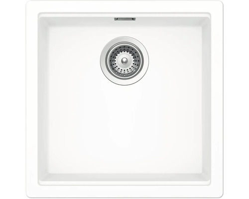 Flächenbündige Spüle SCHOCK Kiruna N-100 FB 445 x 445 mm day KIRN100FBDAY Spülbecken aus Silgranit mit Ablaufgarnitur